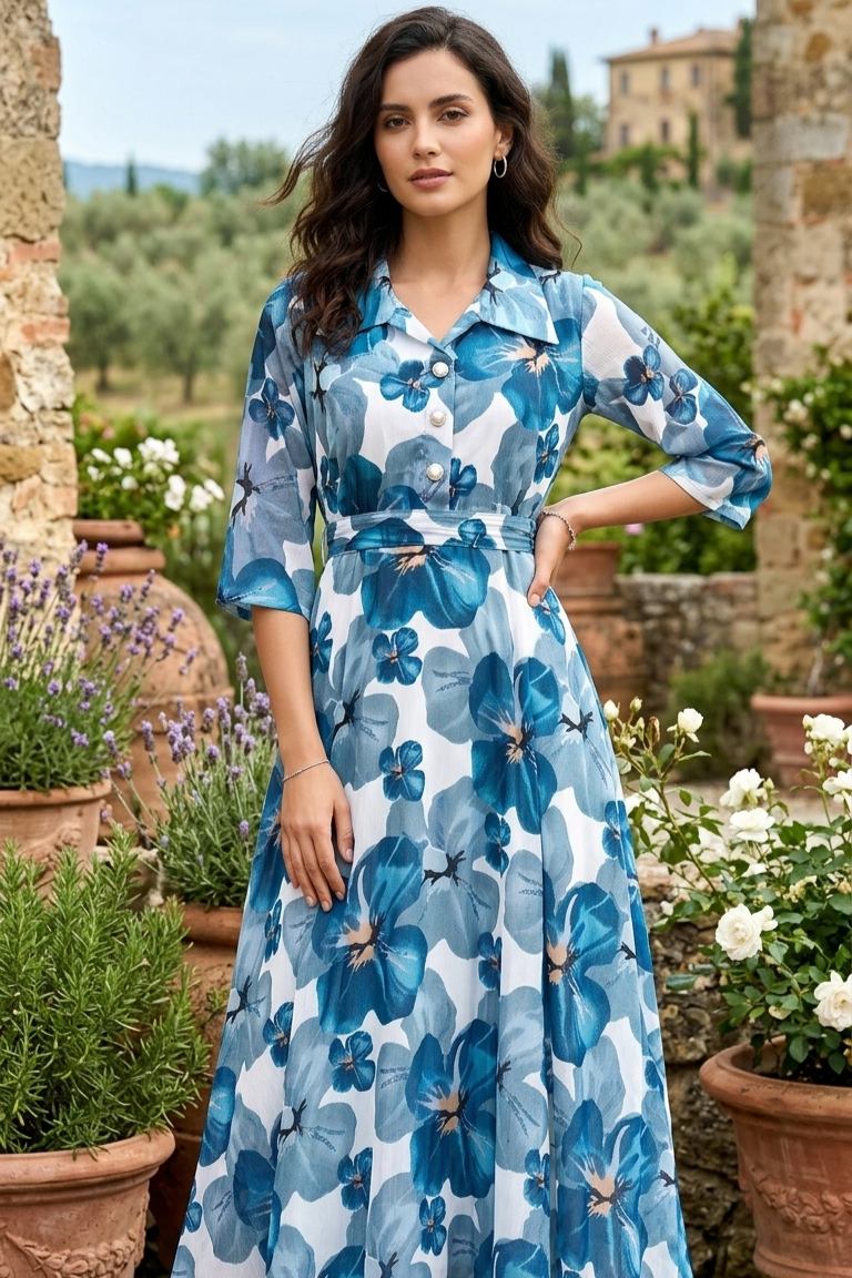 Long Gown Shirt collars Kurta